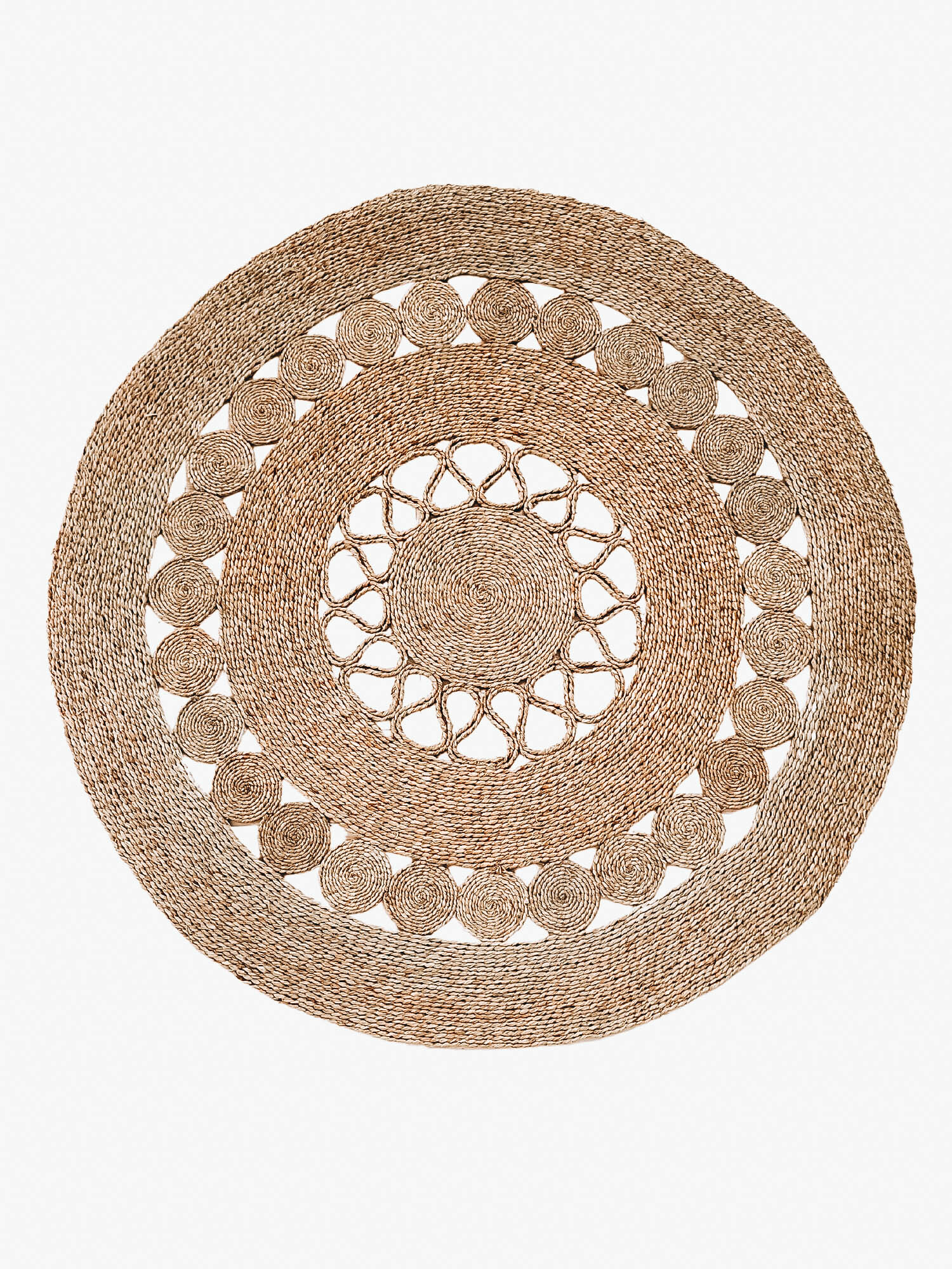 Round Motif Jute Rug