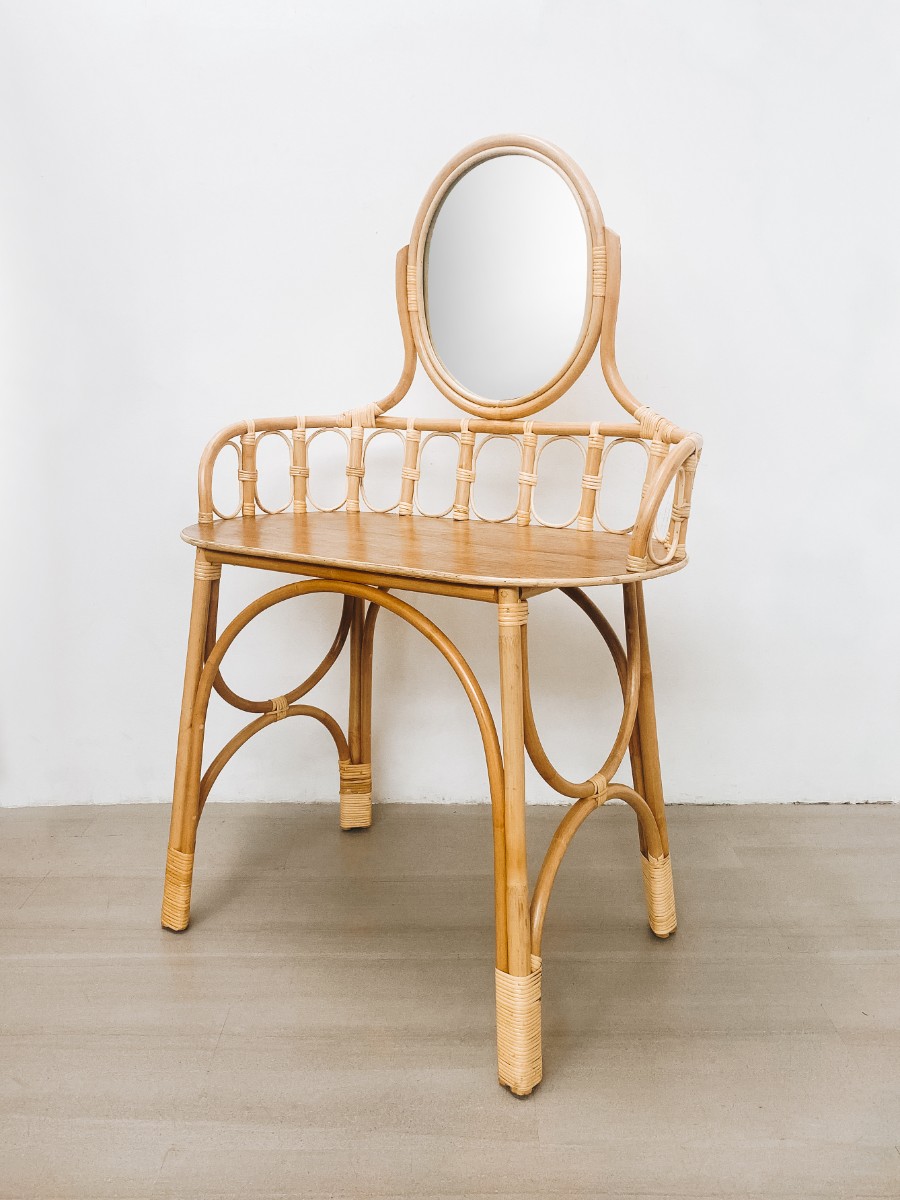 Keyla Rattan Vanity