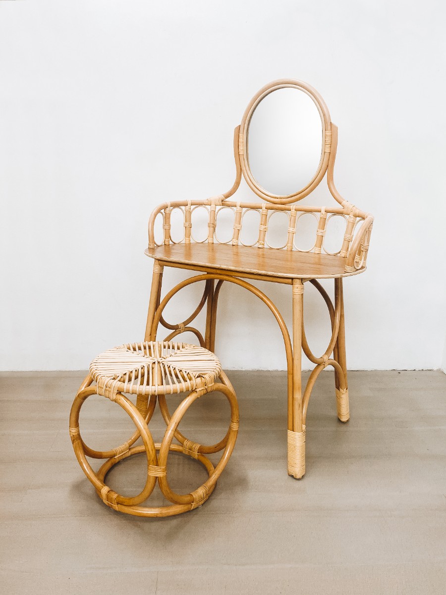 Keyla Rattan Vanity