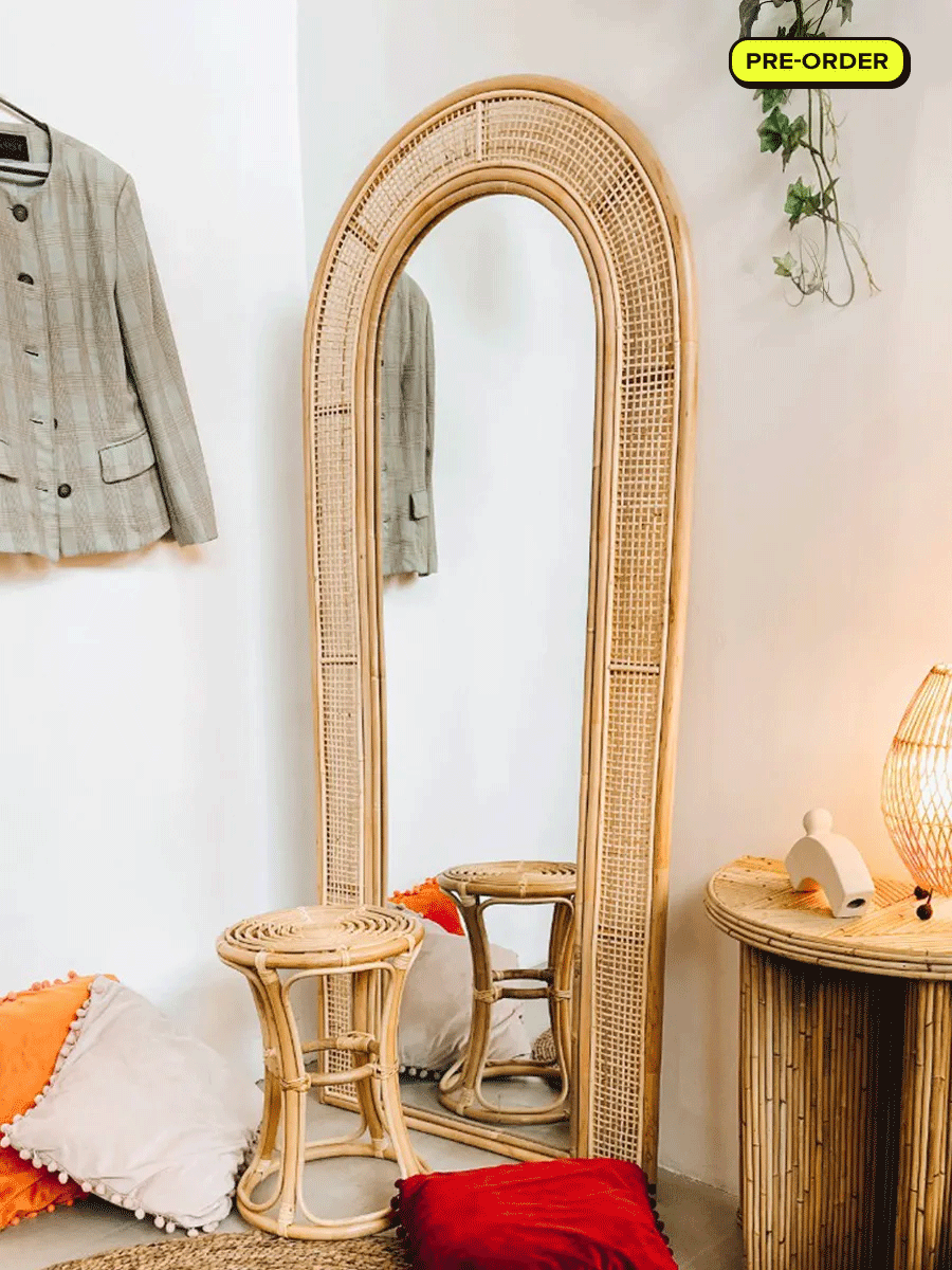 Natural Estuari Rattan Mirror
