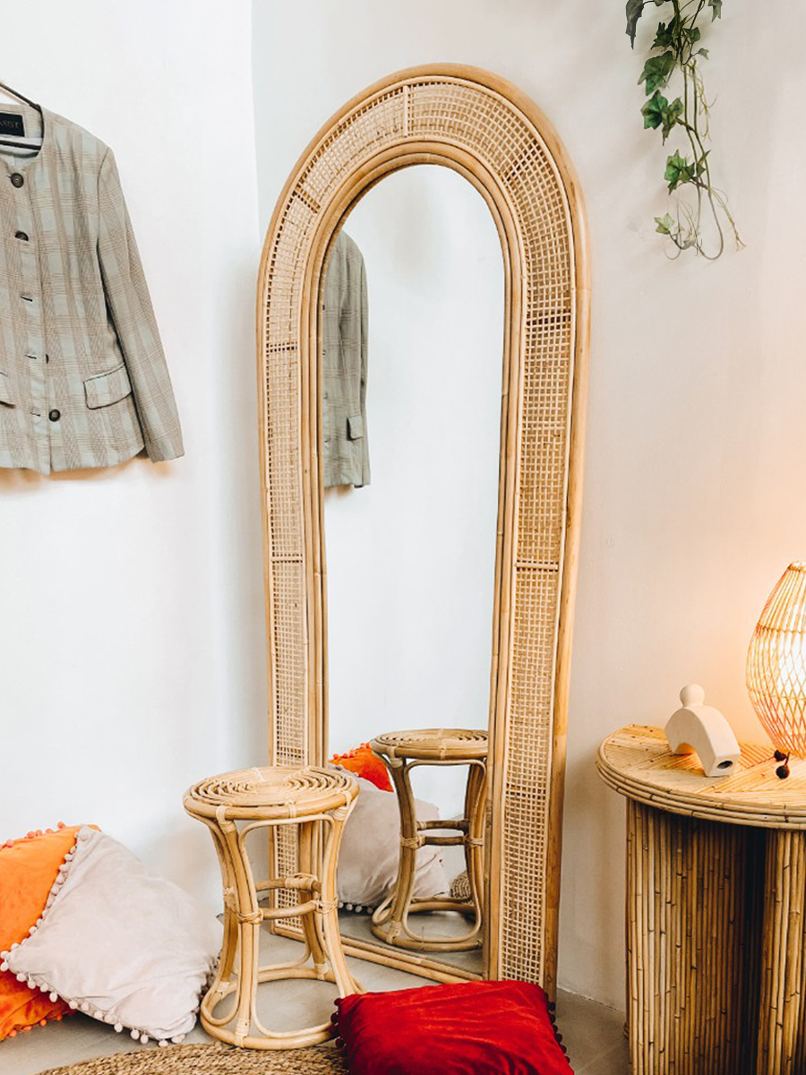 Natural Estuari Rattan Mirror