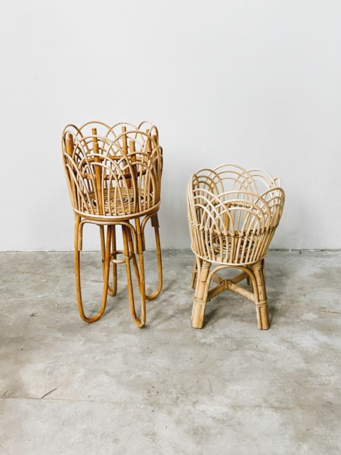 Lily Rattan Plant Pot