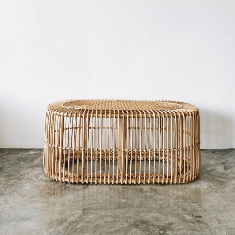 Nina rattan deals coffee table