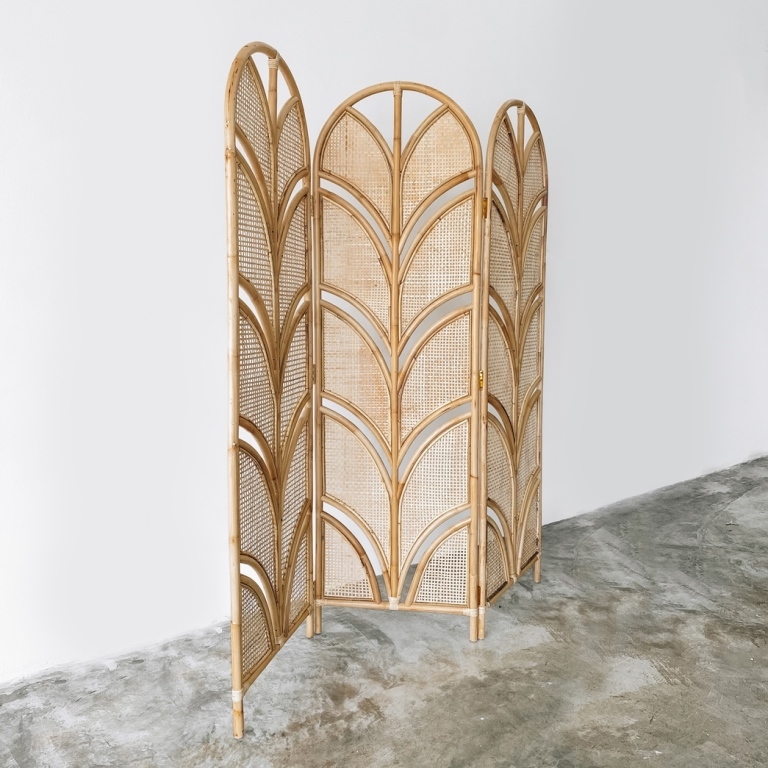 Angela 3 Panel Rattan Partition / Screen DividerBooming Plus