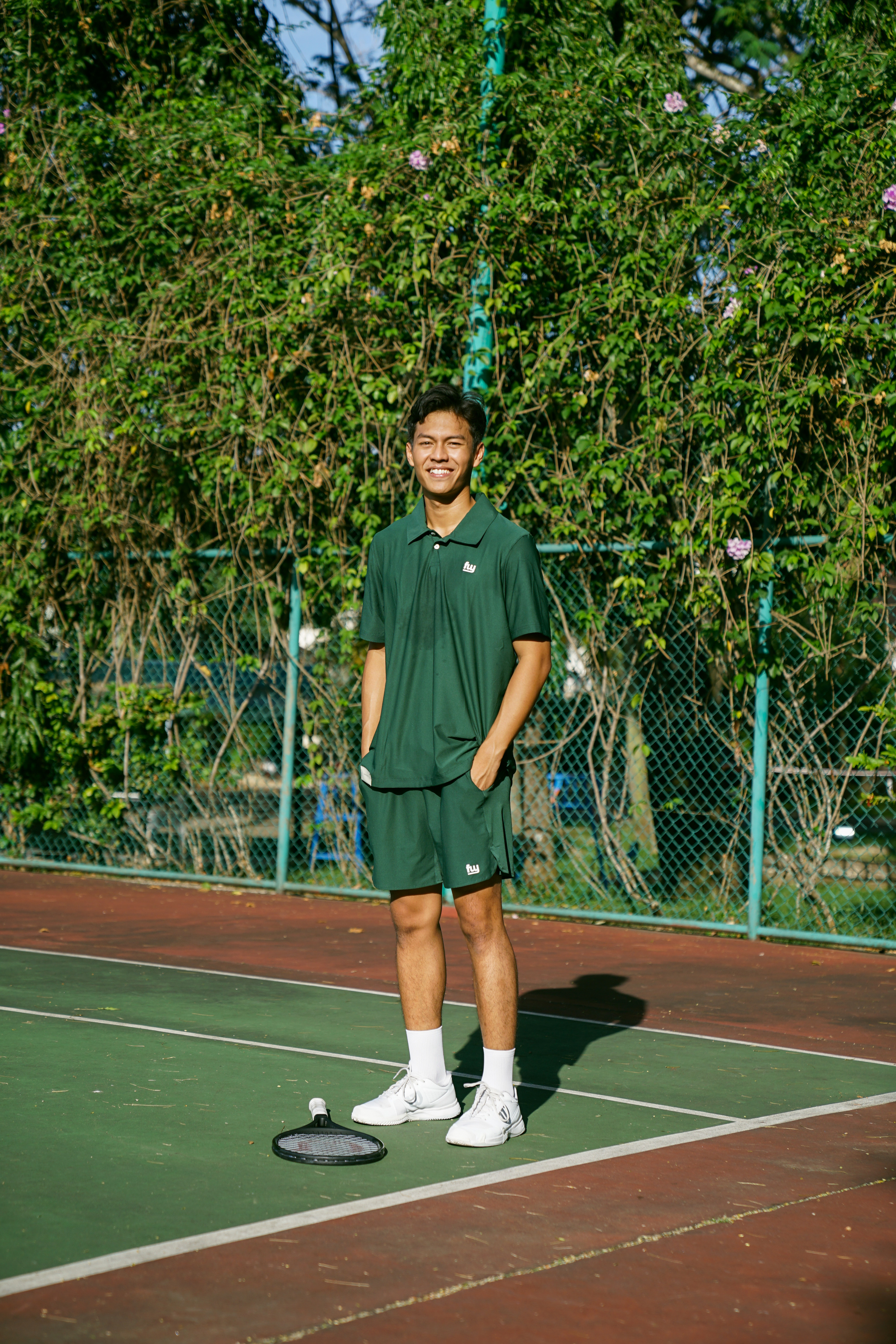 Men's Polo in Forest Green