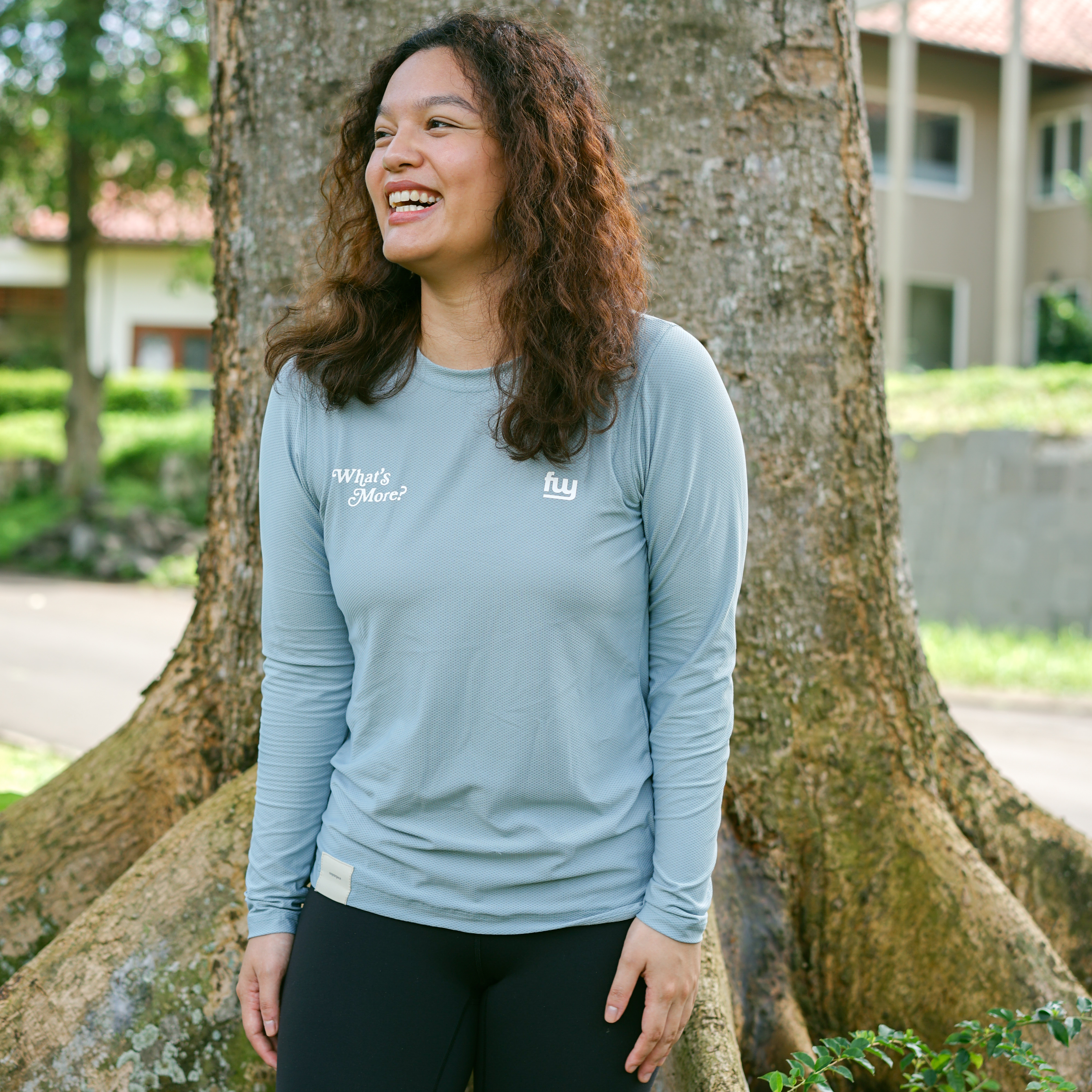 What's More Women's Long Sleeve in Neutral Blue