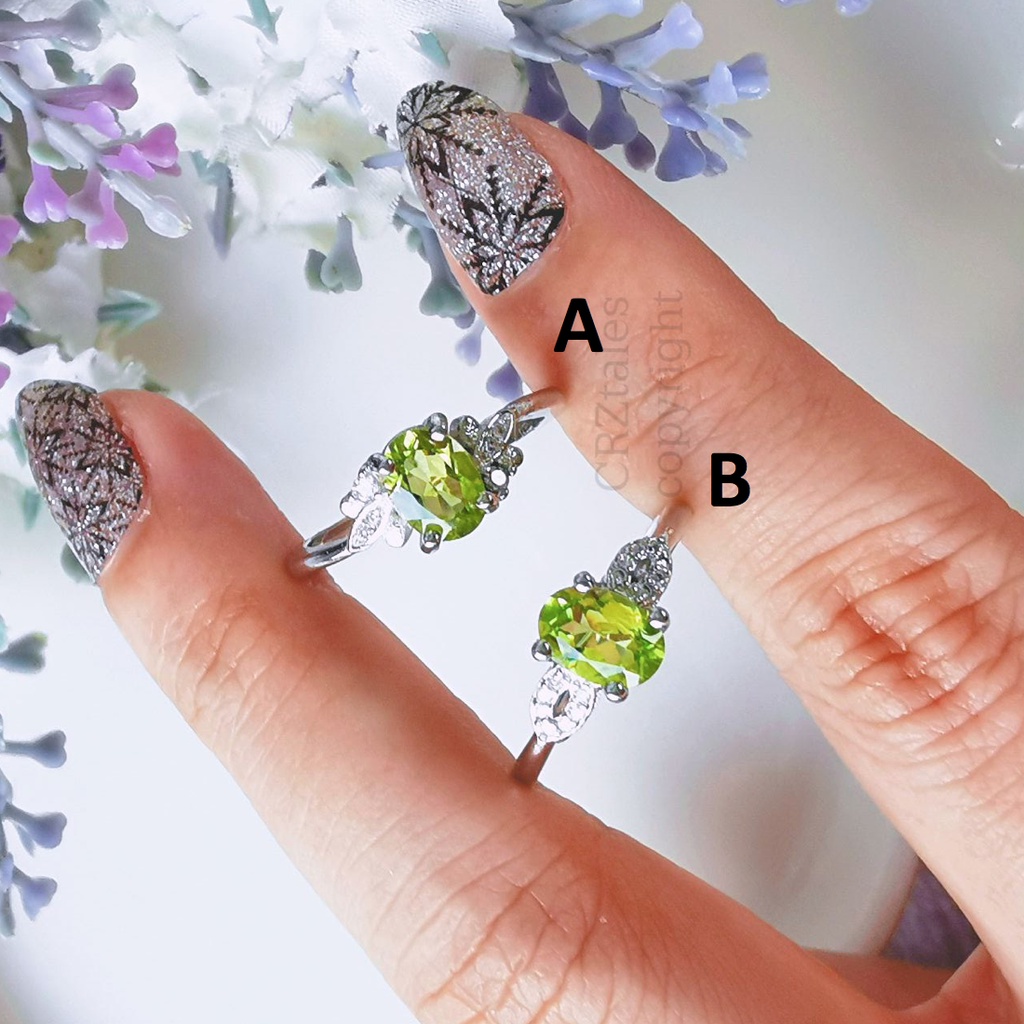 <<SG Seller>> CRZtales Pink Topaz, Blue Topaz, Peridot, Amethyst Rings #CRZRING