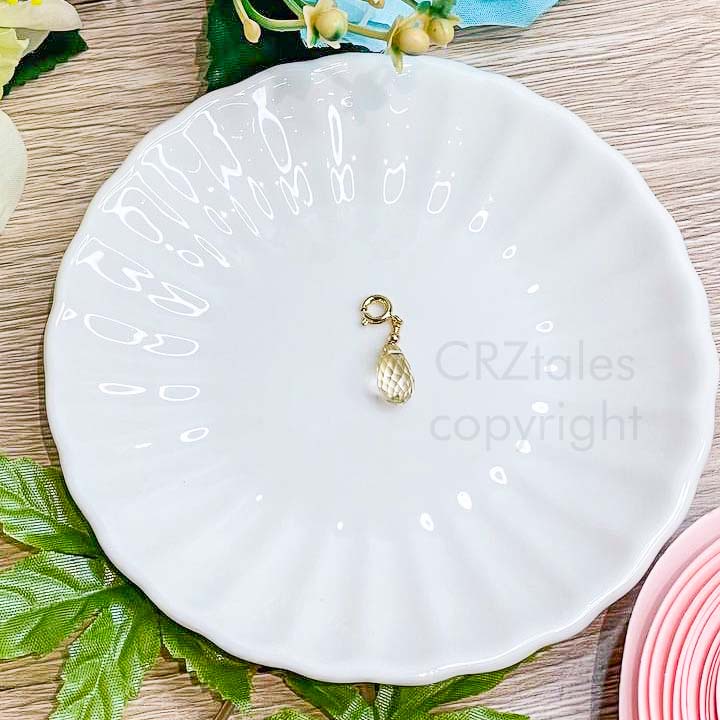 Citrine Faceted Teardrop Charmie 