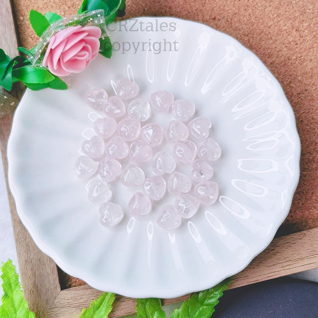 Icy Grade Mini Rose Quartz Puffy Hearts DIY