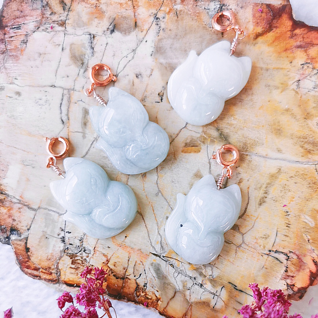 Burmese A Grade Jade Big Head Fox Charmies