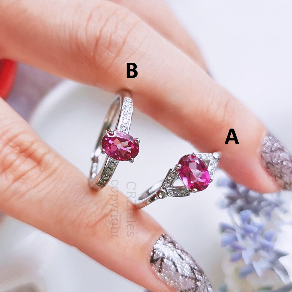 <<SG Seller>> CRZtales Pink Topaz, Blue Topaz, Peridot, Amethyst Rings #CRZRING