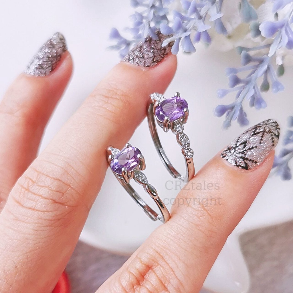 <<SG Seller>> CRZtales Pink Topaz, Blue Topaz, Peridot, Amethyst Rings #CRZRING