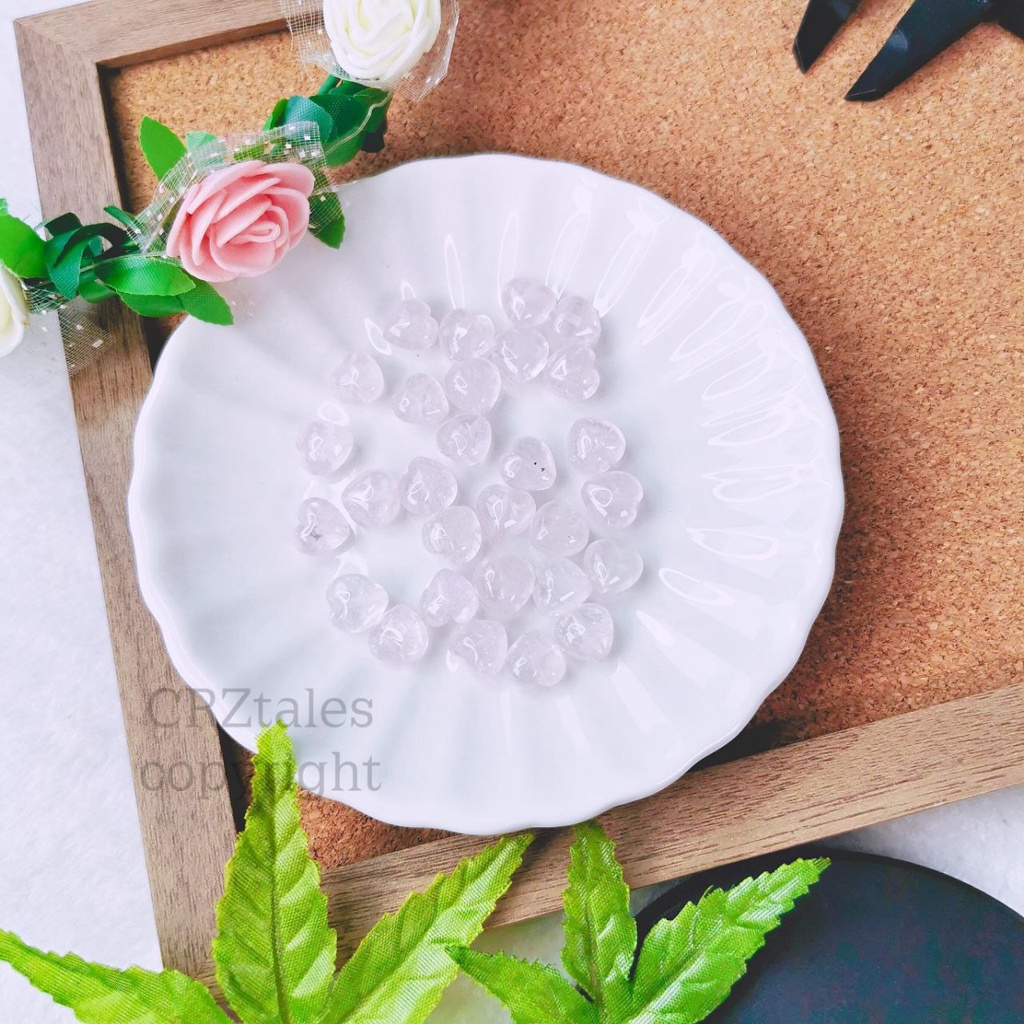 Icy Grade Mini Rose Quartz Puffy Hearts DIY