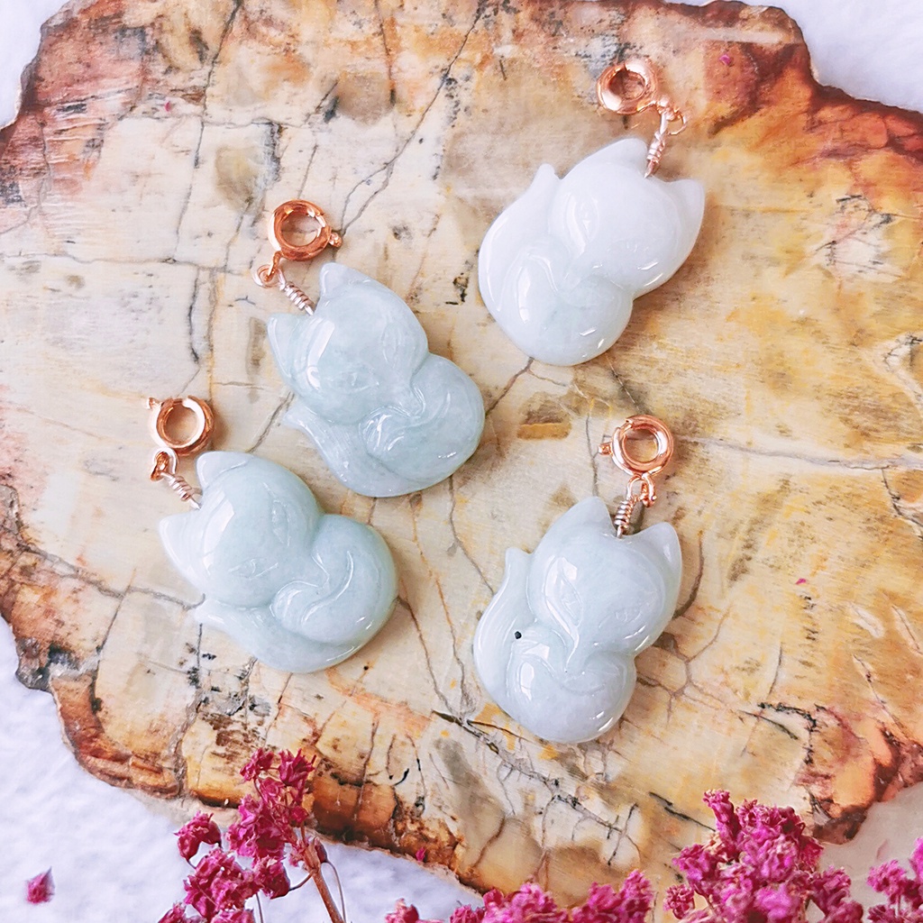 Burmese A Grade Jade Big Head Fox Charmies