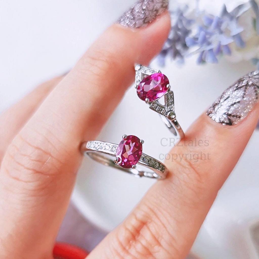 <<SG Seller>> CRZtales Pink Topaz, Blue Topaz, Peridot, Amethyst Rings #CRZRING