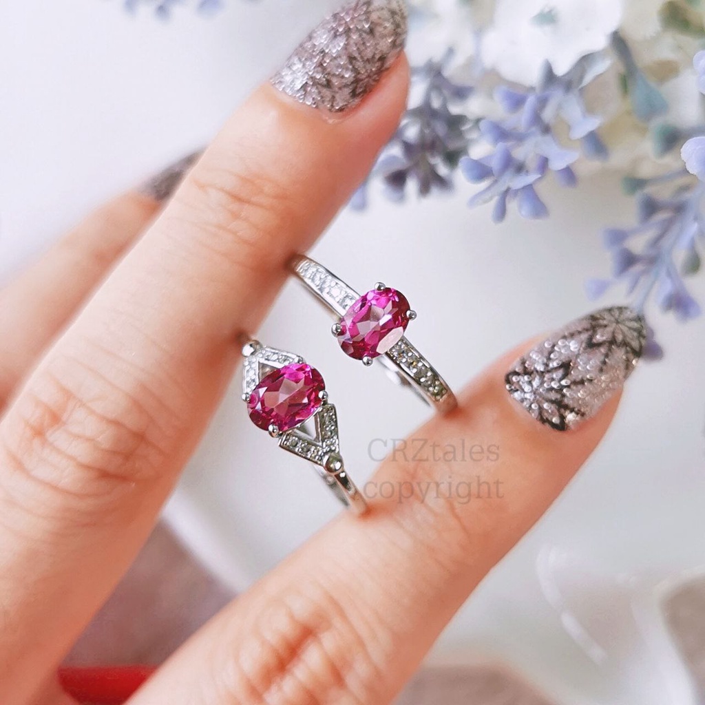 <<SG Seller>> CRZtales Pink Topaz, Blue Topaz, Peridot, Amethyst Rings #CRZRING
