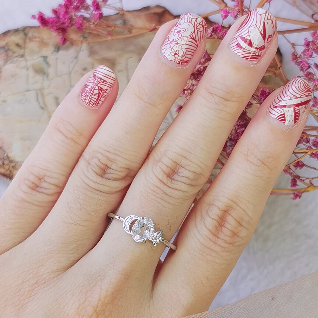 Smokey Quartz , Clear Quartz Ribbon / Star / Moon Rings