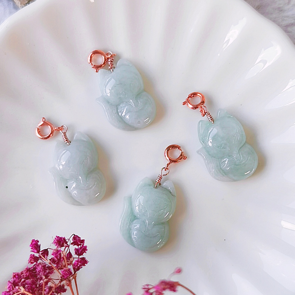 Burmese A Grade Jade Big Head Fox Charmies