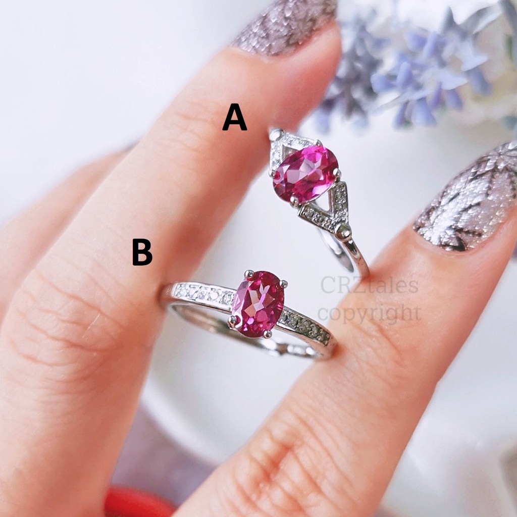 <<SG Seller>> CRZtales Pink Topaz, Blue Topaz, Peridot, Amethyst Rings #CRZRING