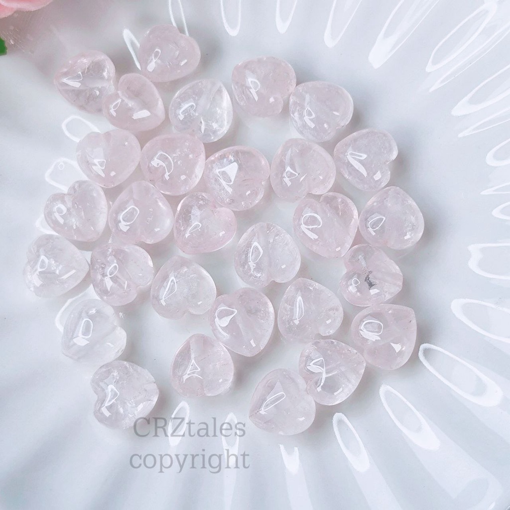 Icy Grade Mini Rose Quartz Puffy Hearts DIY