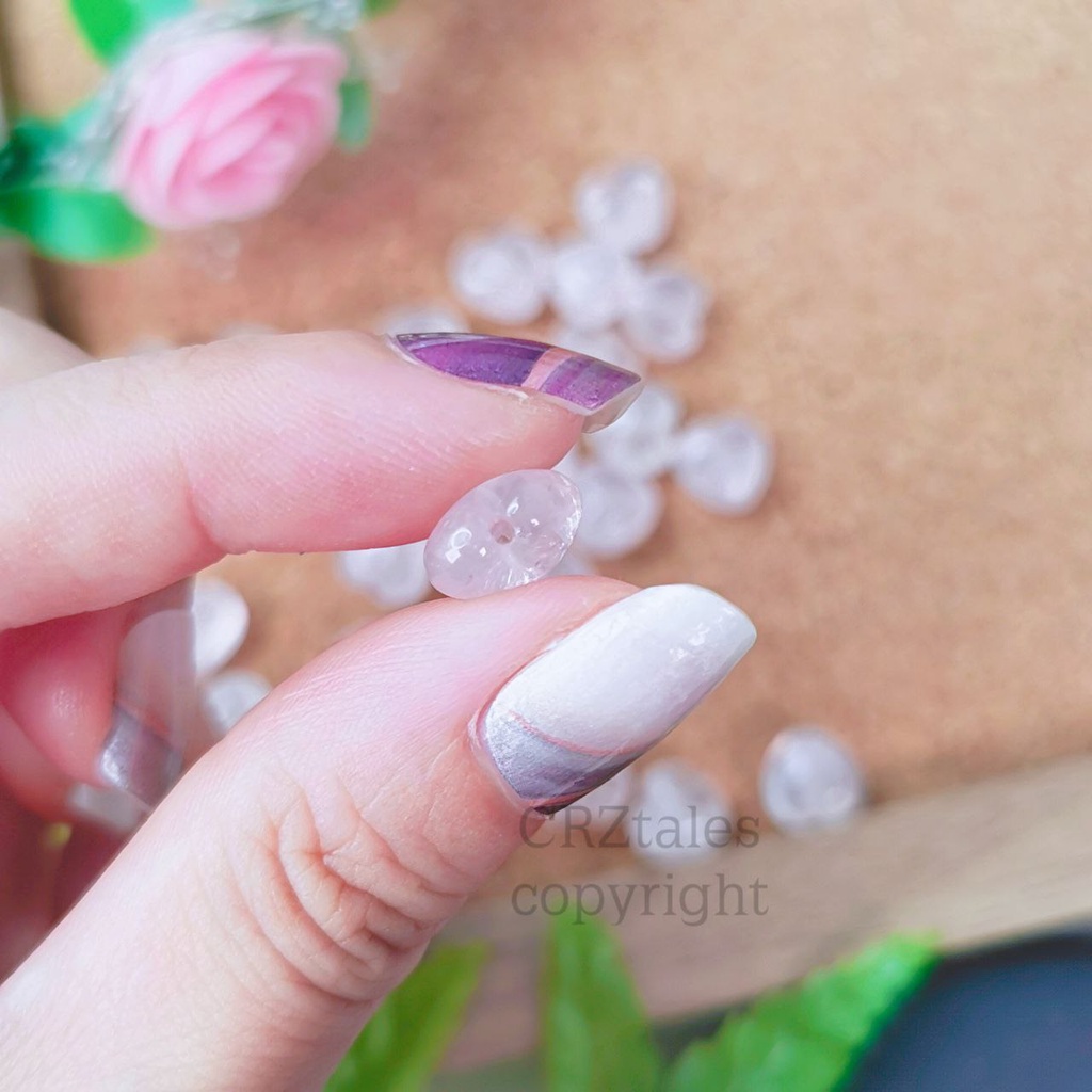 Icy Grade Mini Rose Quartz Puffy Hearts DIY