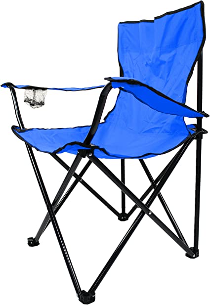 Portable Folding Camping Chair with Cup Holder Foldable Fishing Camping Chair - Outdoor Picnic Chair With Carry Bag Perfect For BBQ Beach Chair