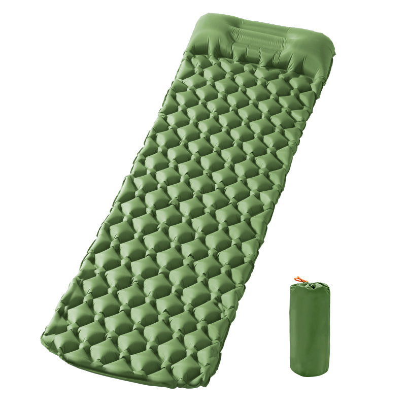 Camping Sleeping Pad, Extra Thickness 9.9cm Inflatable Sleeping Mat with Pillow Built-in Pump, Compact Ultralight Waterproof Camping Air Mattress for Hiking, Tent, Traveling