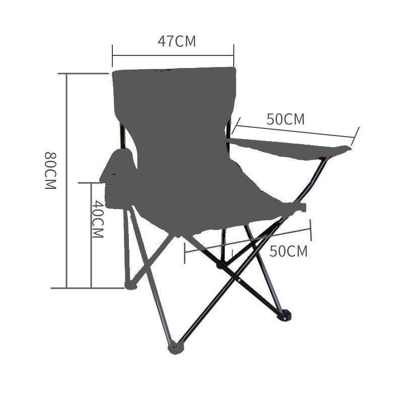 Portable Folding Camping Chair with Cup Holder Foldable Fishing Campin