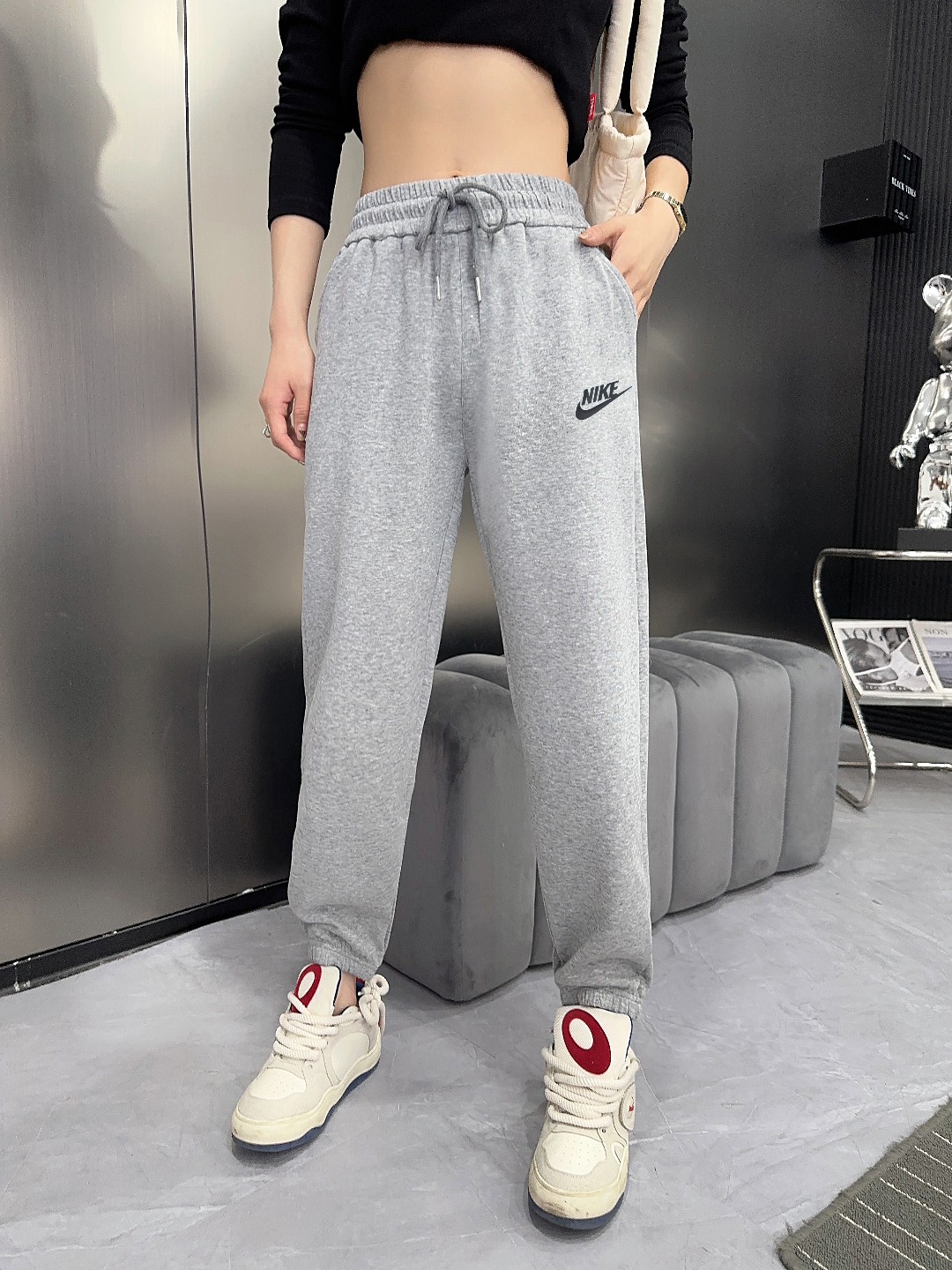 NIKE ADIDDS 2024秋 レディース ズボン 360g ブラック ベージュ ブラウン ピンク グレー  L-3XL