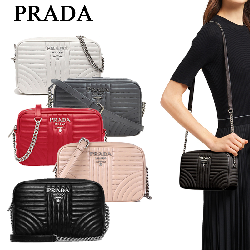 PRADA プラダ ダイアグラム レザーバッグ