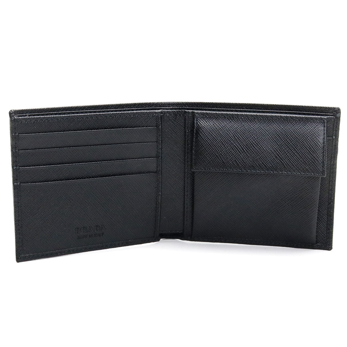 PRADA サフィアーノ 二つ折り財布 2MO738 NERO