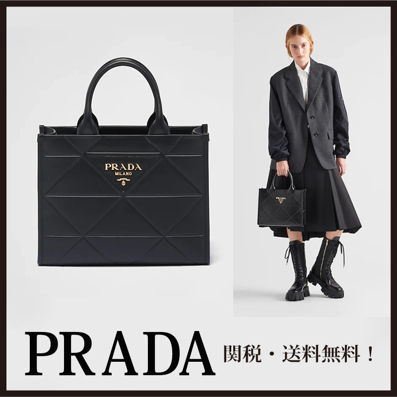 ＊PRADA＊ミディアム レザー ハンドバッグ 1BA379ASKF0002-JAPAN DUTY FREE