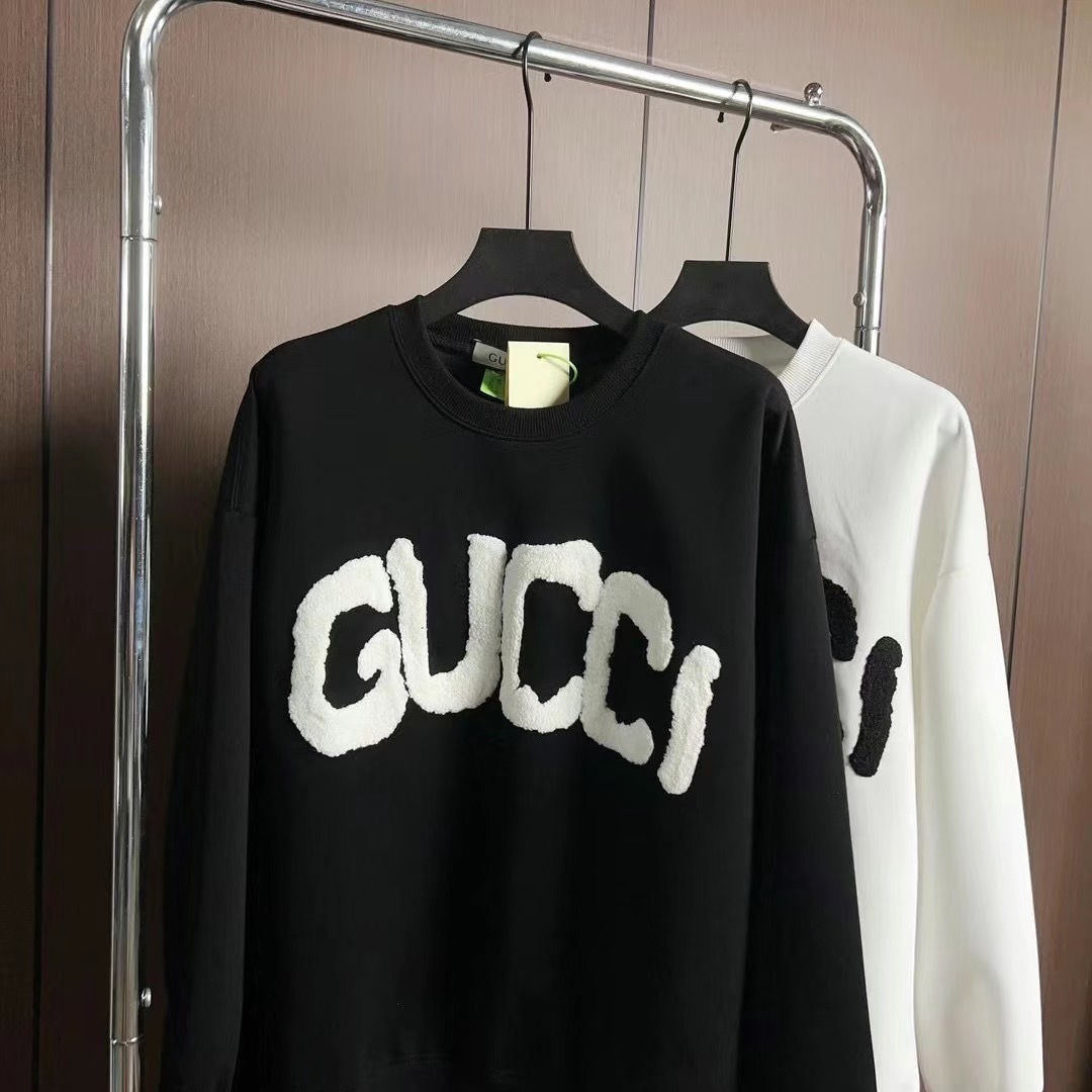 GUCCI  パーカー 長袖  ファッション   丸襟  人気　カジュアル　グーチロゴ　男女兼用