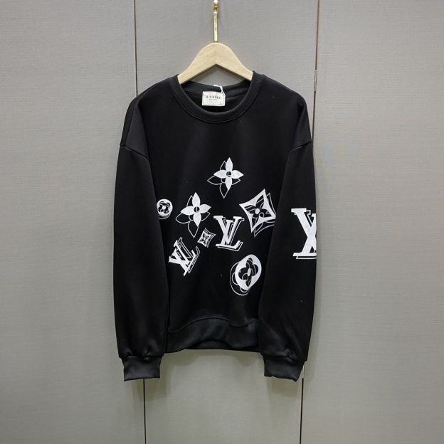 LOUIS VUITTON パーカー ロゴ 丸襟 カジュアル ストリート服　長袖　男女兼用