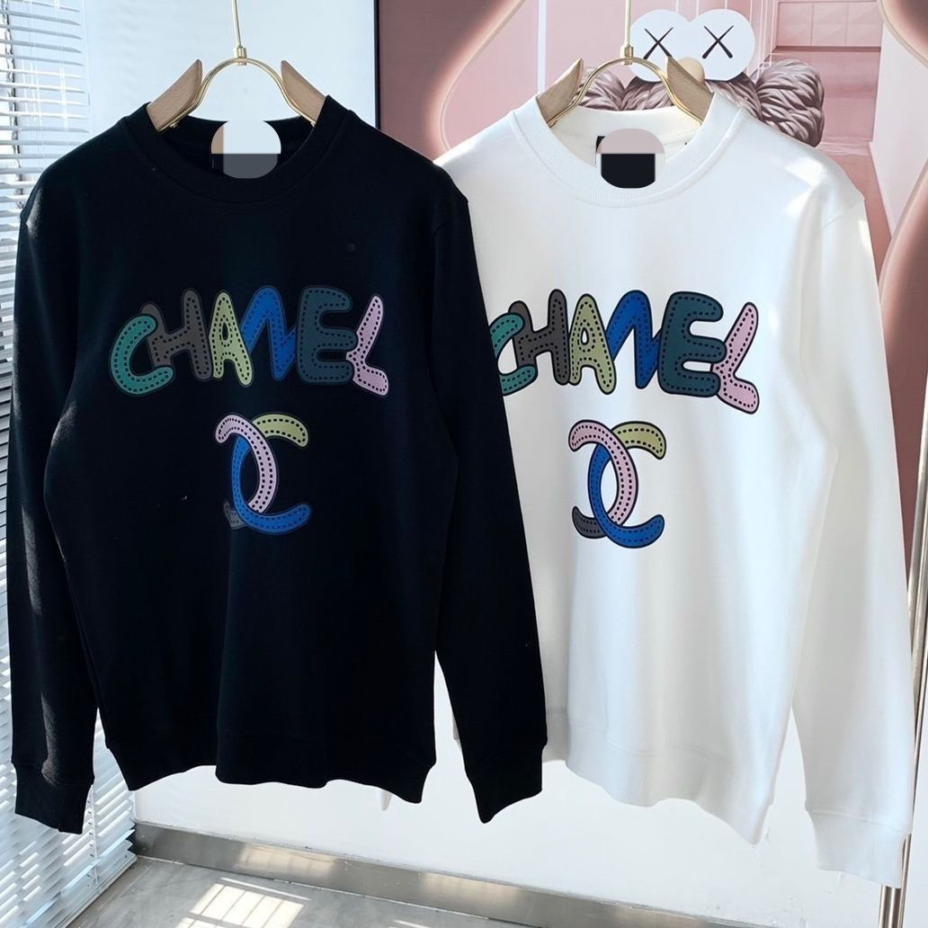 CHANEL ins風  プリント ゆったり 無地 厚い バーカー シャネル ロゴ 秋冬　100%綿 男女兼用