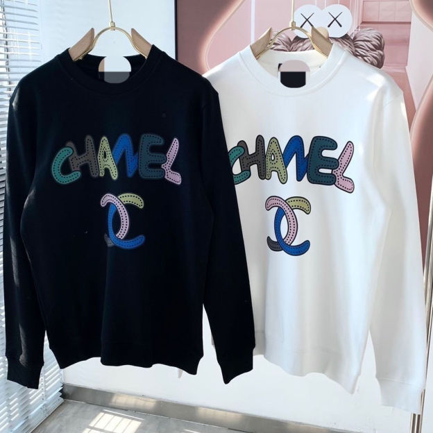 CHANEL ins風  プリント ゆったり 無地 厚い バーカー シャネル ロゴ 秋冬　100%綿 男女兼用