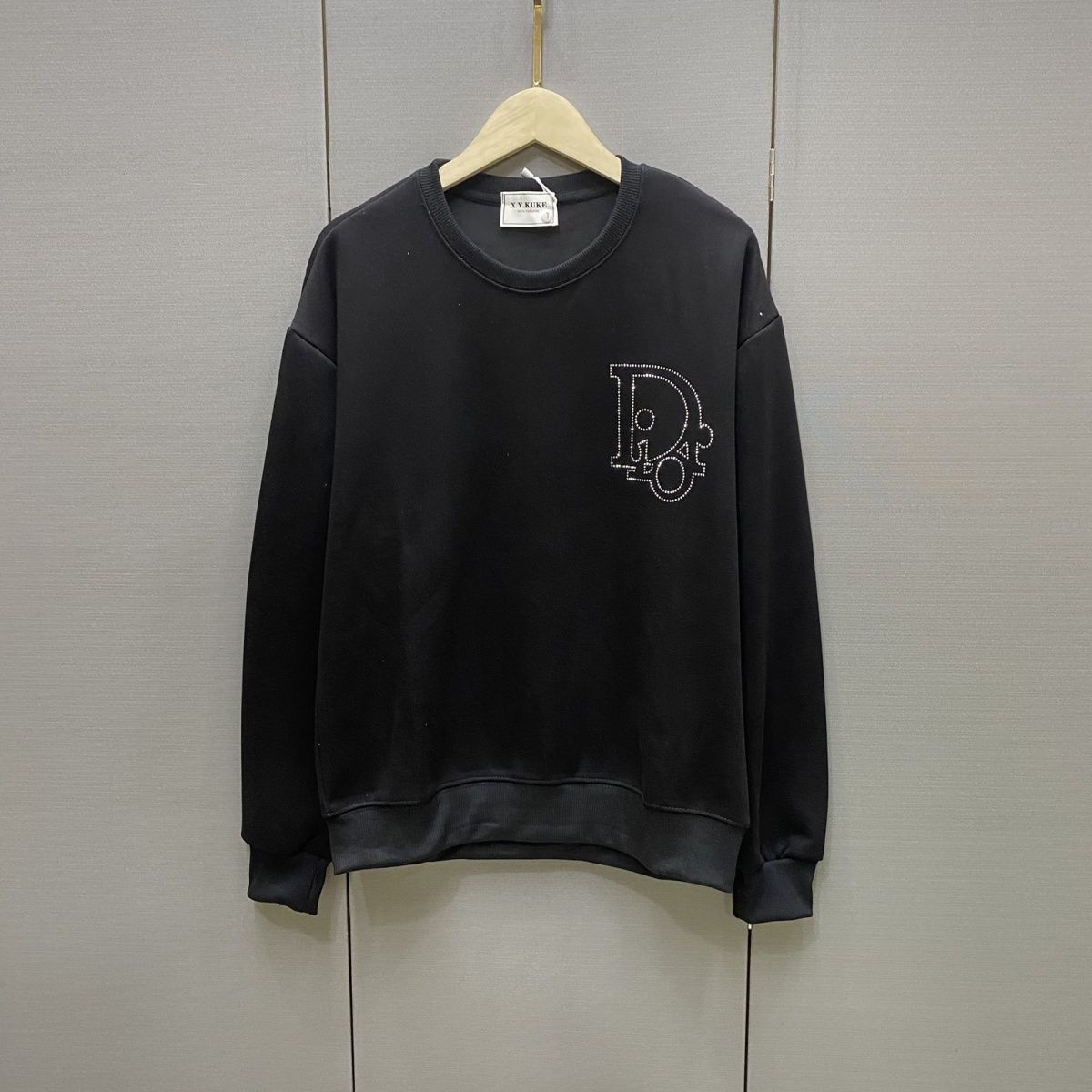 DIOR パーカー プリント 長袖 ファッション 丸襟 　カジュアル　ディオール100%綿　男女兼用