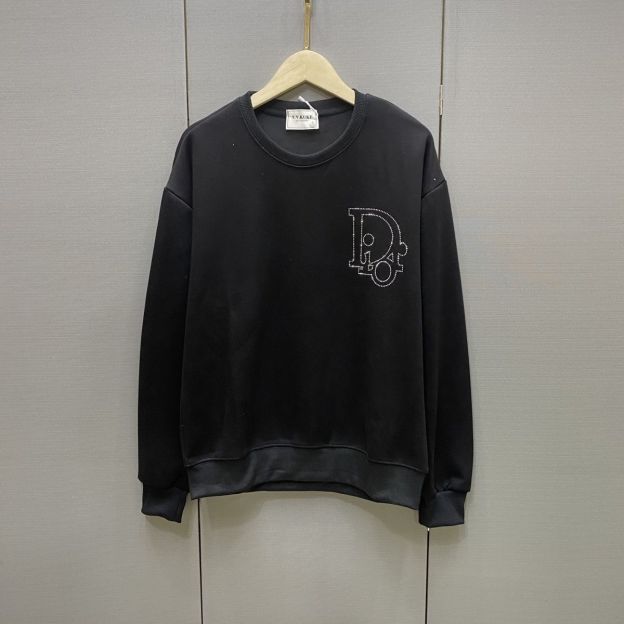 DIOR パーカー プリント 長袖 ファッション 丸襟 　カジュアル　ディオール100%綿　男女兼用