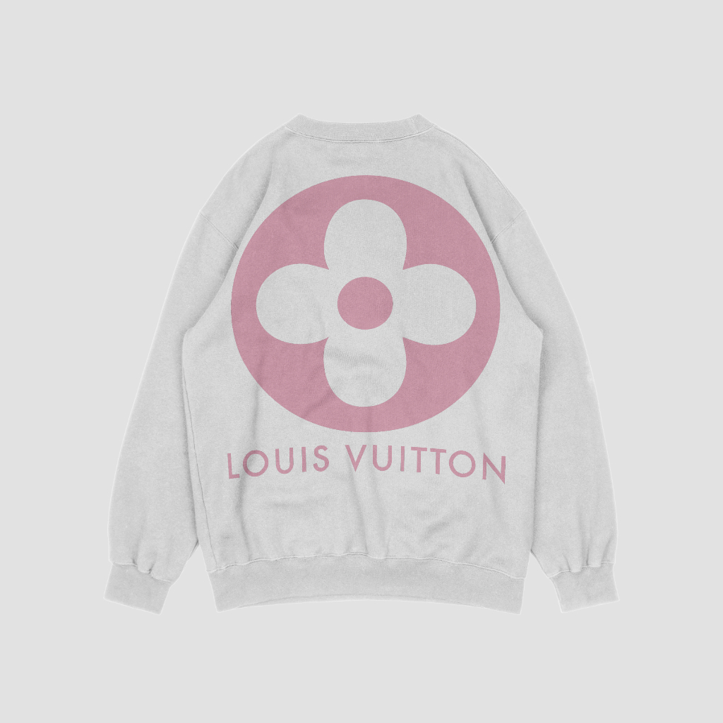 LOUIS VUITTON 定番ロゴアルファベット柄プリントスウェット クル