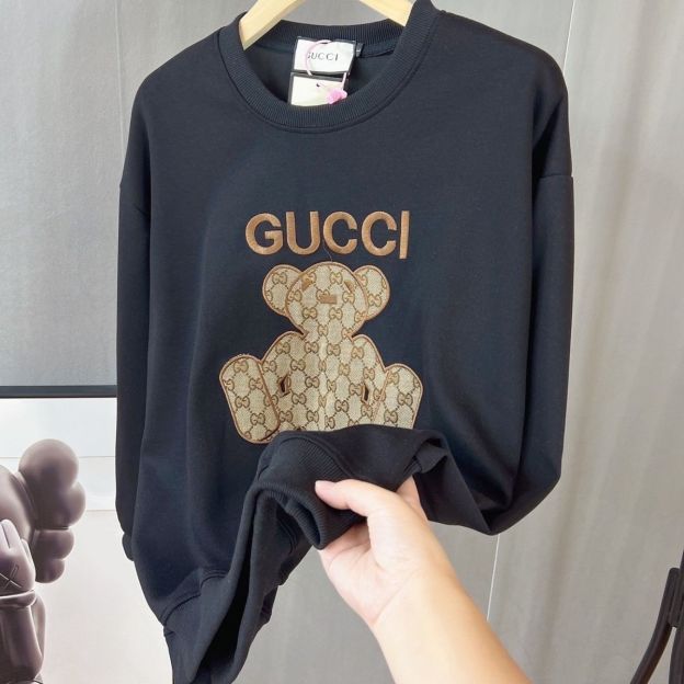GUCCI2023秋 プリント ゆったり バーカー　長袖 防寒　100%綿 男女兼用