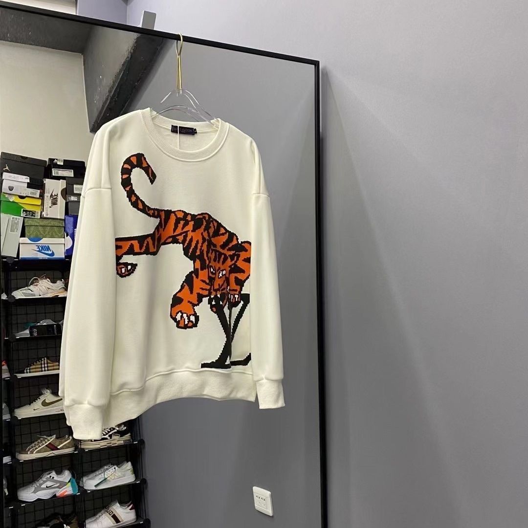 LOUIS VUITTON  パーカーブランド　ルイ・ヴィトン ロゴ トップス トラプリント  ゆったり　男女兼用