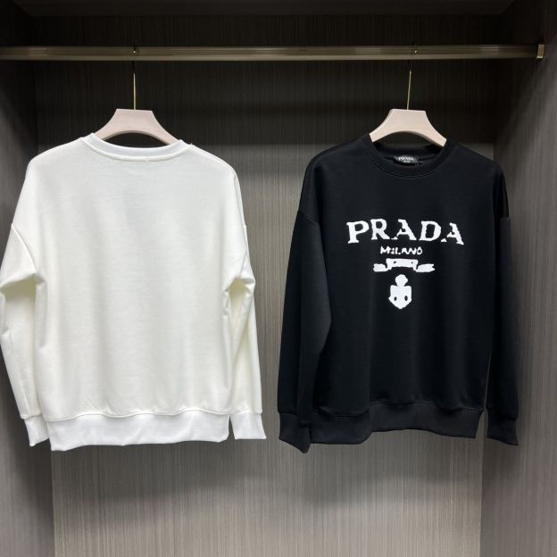 PRADA 2023 ゆったり 厚い 防寒 上着 吸汗性通気性 可愛い 運動バーカー   暖かい おしゃれ　ブラック春秋冬