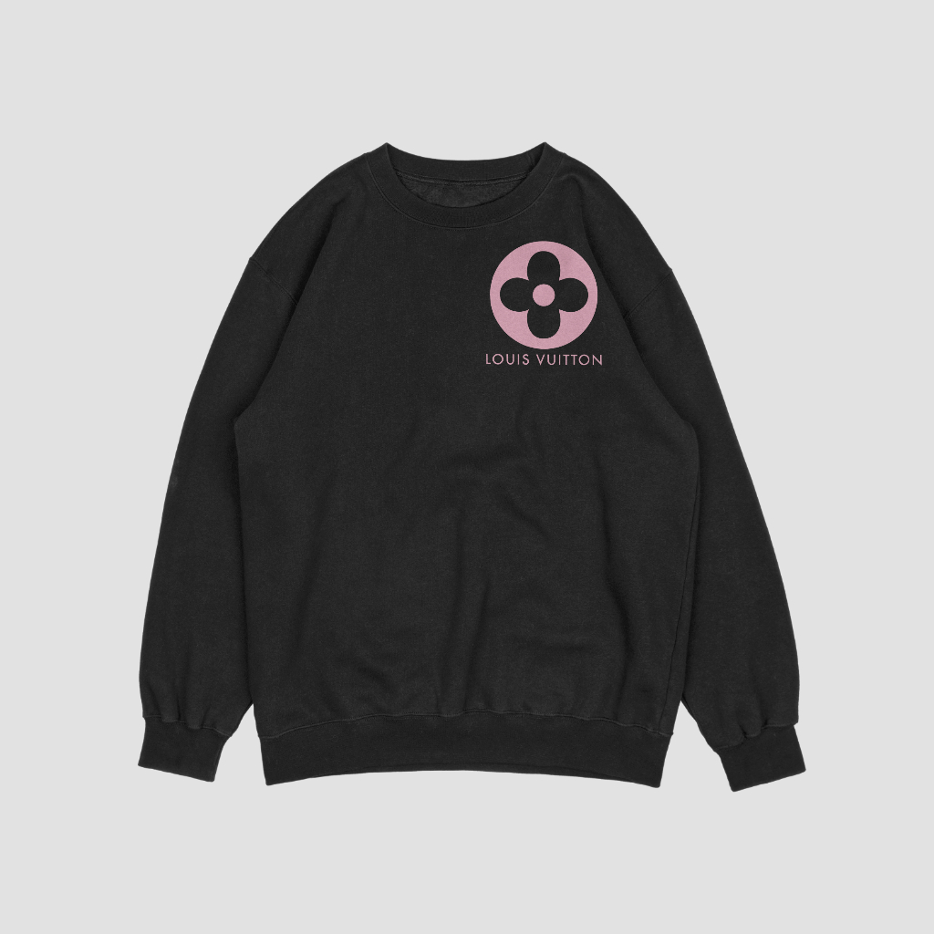 LOUIS VUITTON 定番ロゴアルファベット柄プリントスウェット クル