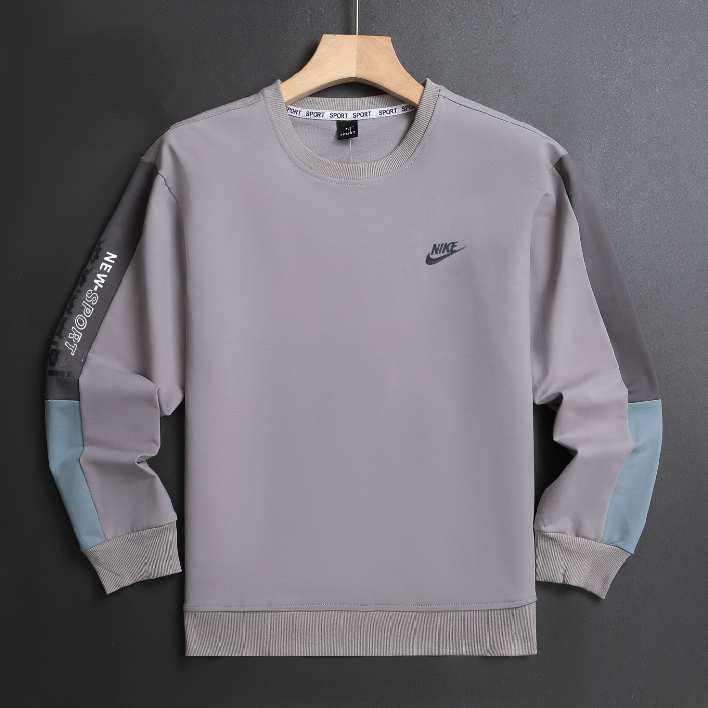 NIKE ADIDDS 2024秋 メンズスウェット クル 260g ブラック ダークグレー ライトグレー ブルー XL-5XL