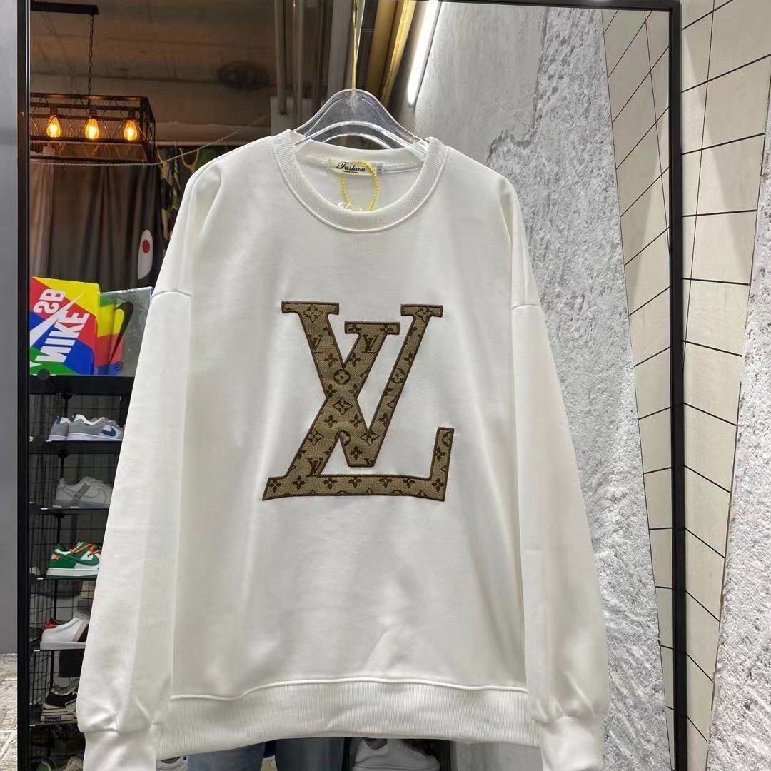 LOUIS VUITTON パーカー ルームウェア  ルイ・ヴィトンロゴ ブランド  プリント  トップス 男女兼用