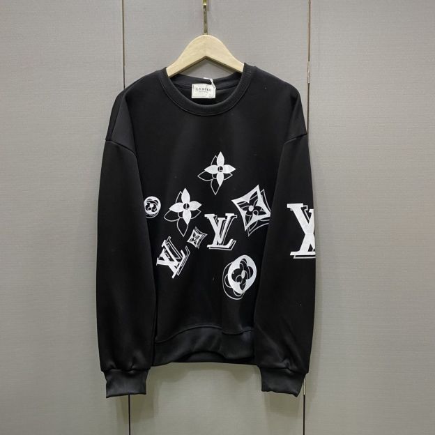 LOUIS VUITTON パーカー ロゴ 丸襟 カジュアル ストリート服　長袖　男女兼用