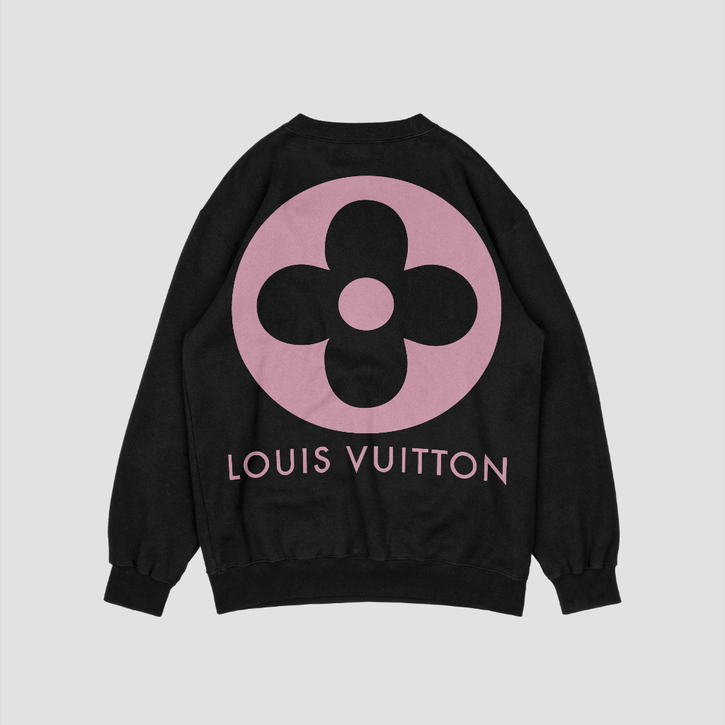 LOUIS VUITTON 定番ロゴアルファベット柄プリントスウェット クル