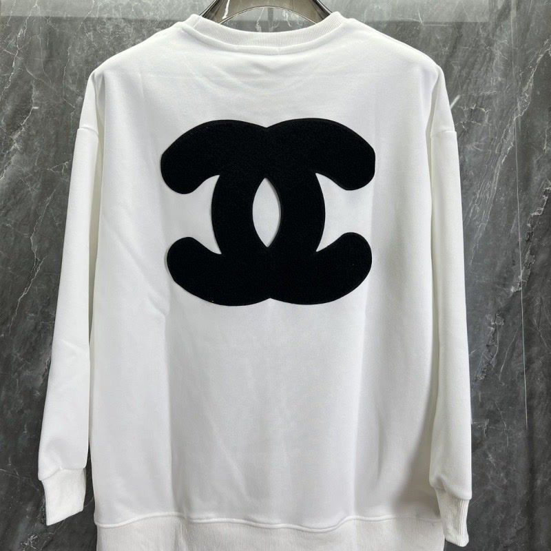 CHANEL パーカー 丸首 アルファベット シャネル 温かい秋服　CCのロゴ Logo 100%綿 ブラック ホワイト男女兼用