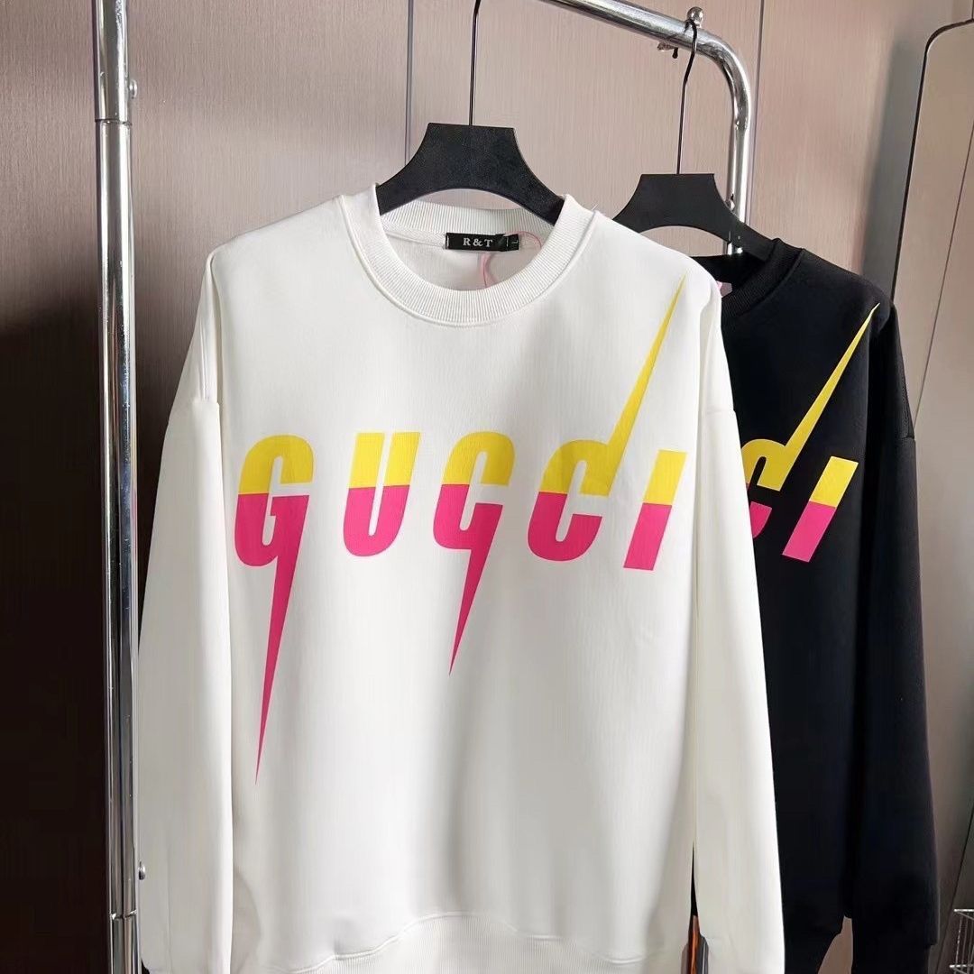 GUCCI  パーカー 長袖  ファッション　丸襟  人気　カジュアル　グーチロゴプリント　男女兼用