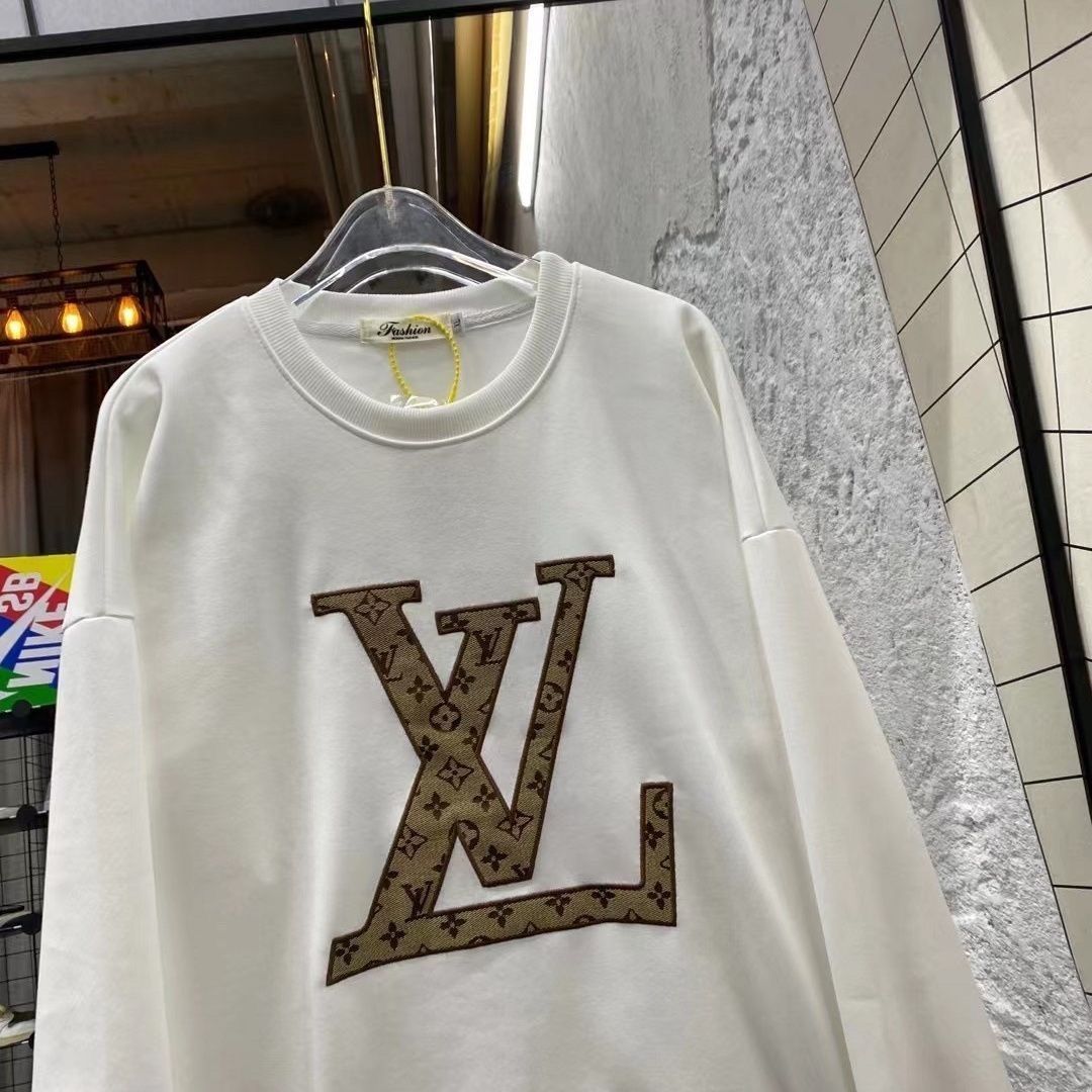 LOUIS VUITTON パーカー ルームウェア  ルイ・ヴィトンロゴ ブランド  プリント  トップス 男女兼用